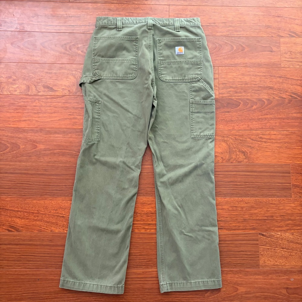 Carhartt Mens Relaxed Fit Twill Utility Work Pant 33x30 Olive Green BN0324-M